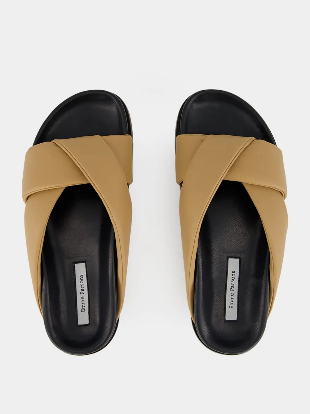Tan Nappa Folded Sandals sold by Fashion Clinic product image thumbnail 5