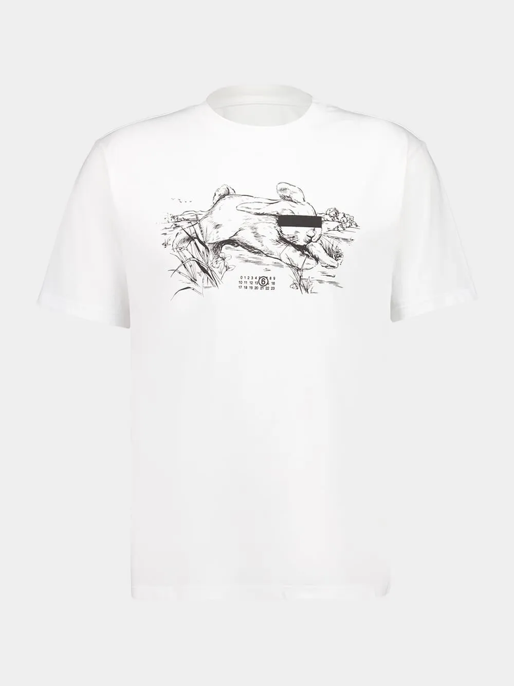 White Illustration-Print T-Shirt sold by Fashion Clinic