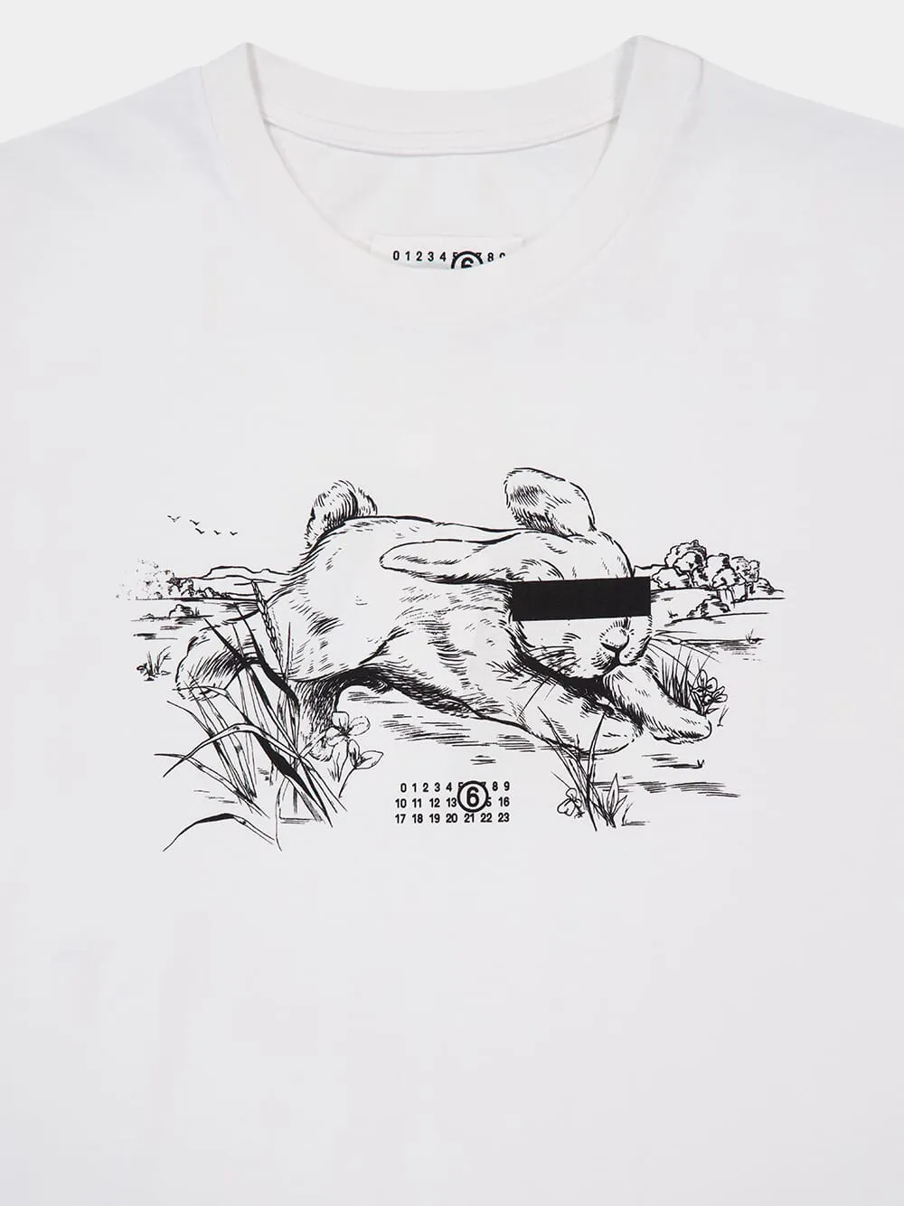 White Illustration-Print T-Shirt sold by Fashion Clinic product image thumbnail 3