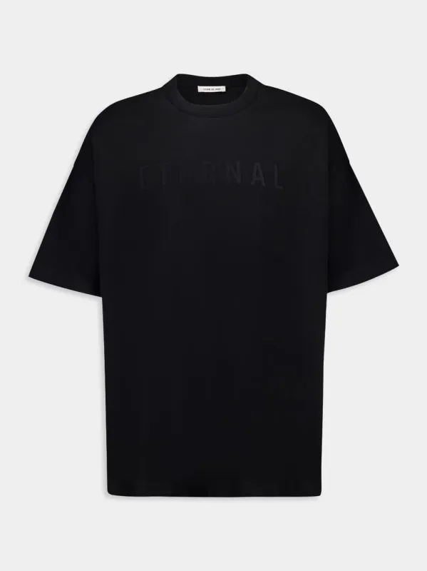 Black Eternal Jersey T-Shirt sold by Fashion Clinic