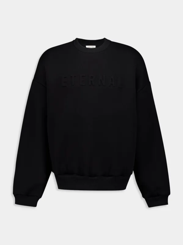 Black Eternal Fleece Crewneck sold by Fashion Clinic