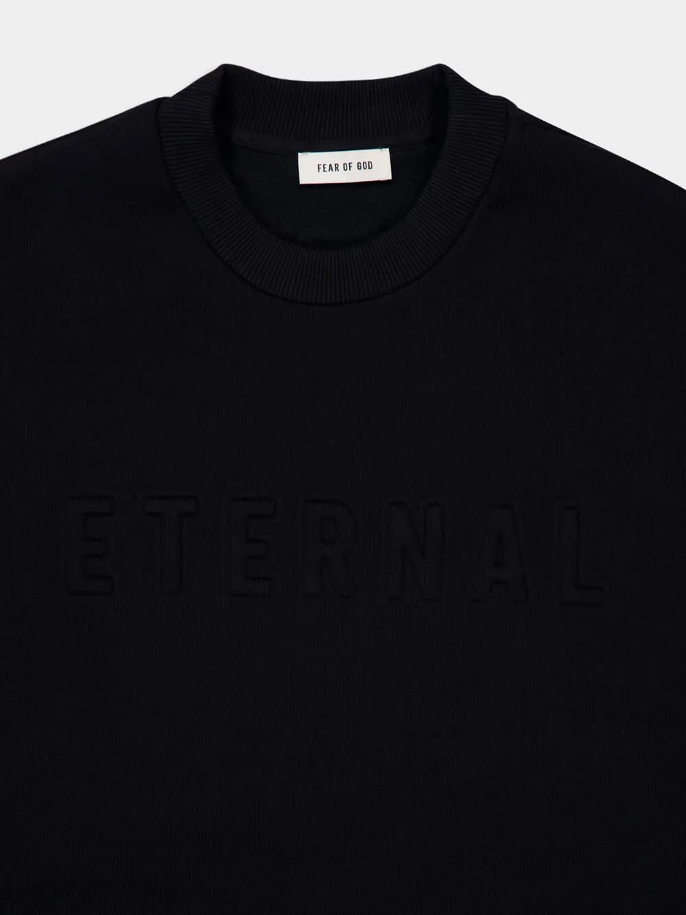 Black Eternal Fleece Crewneck sold by Fashion Clinic product image thumbnail 3
