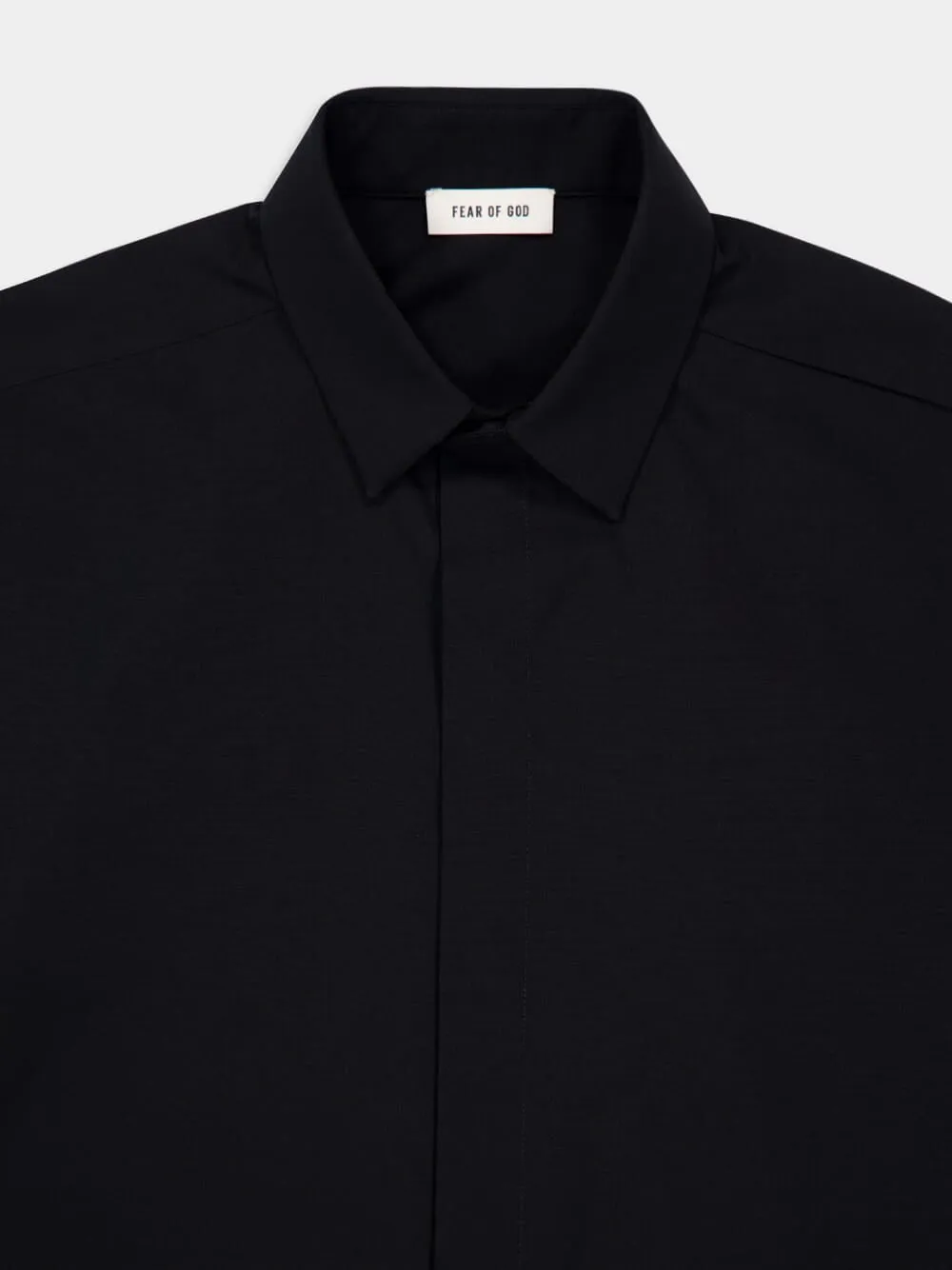 Black Oxford Short Sleeve Shirt sold by Fashion Clinic product image thumbnail 3