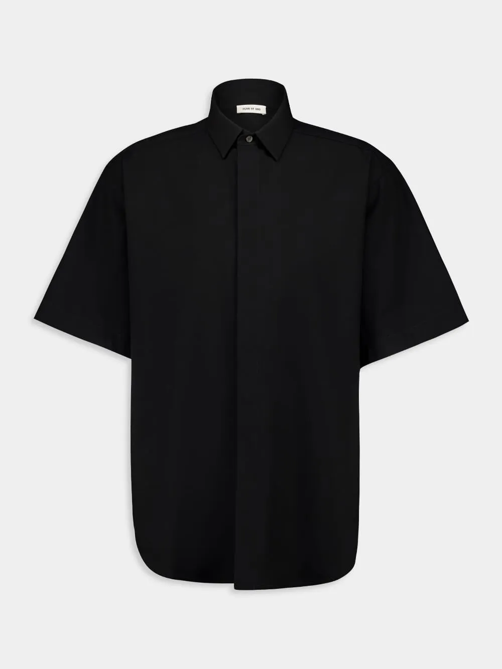 Black Oxford Short Sleeve Shirt sold by Fashion Clinic