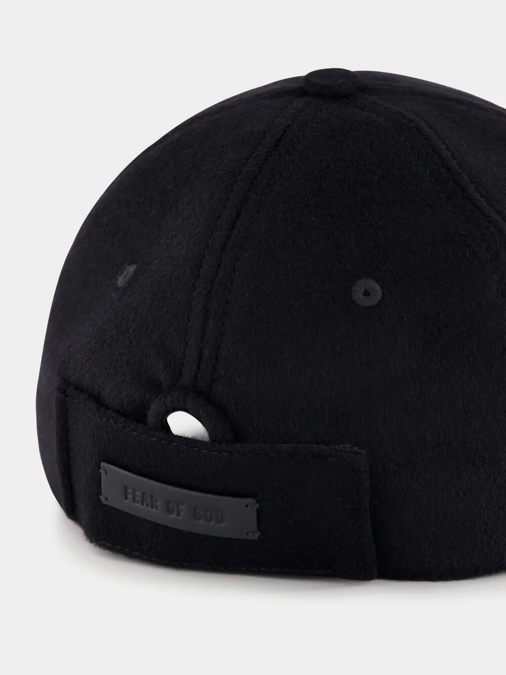 Black Wool Baseball Cap sold by Fashion Clinic product image thumbnail 4