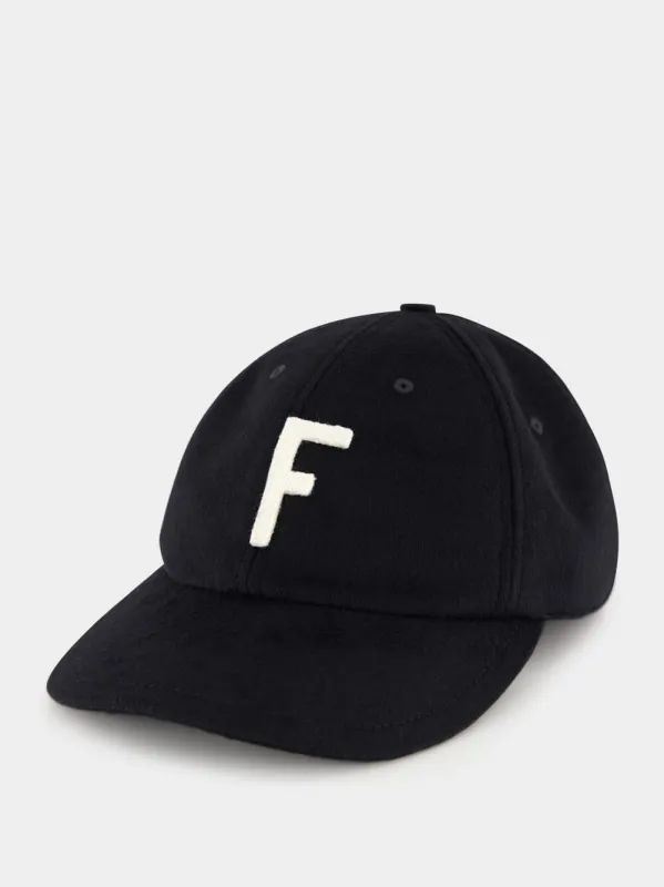 Black Wool Baseball Cap sold by Fashion Clinic