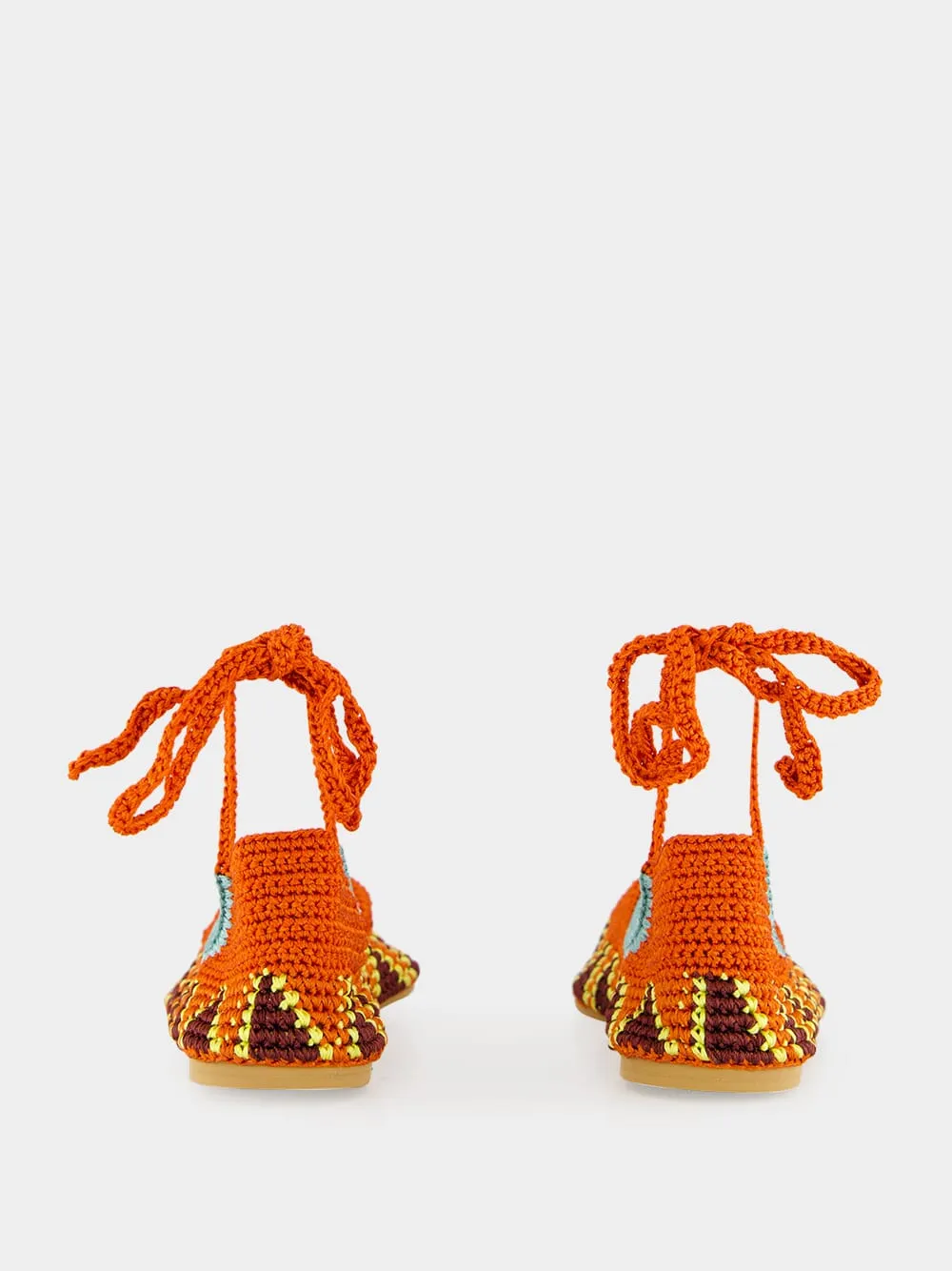Lobster Orange High Crochet Ballerina sold by Fashion Clinic product image thumbnail 5