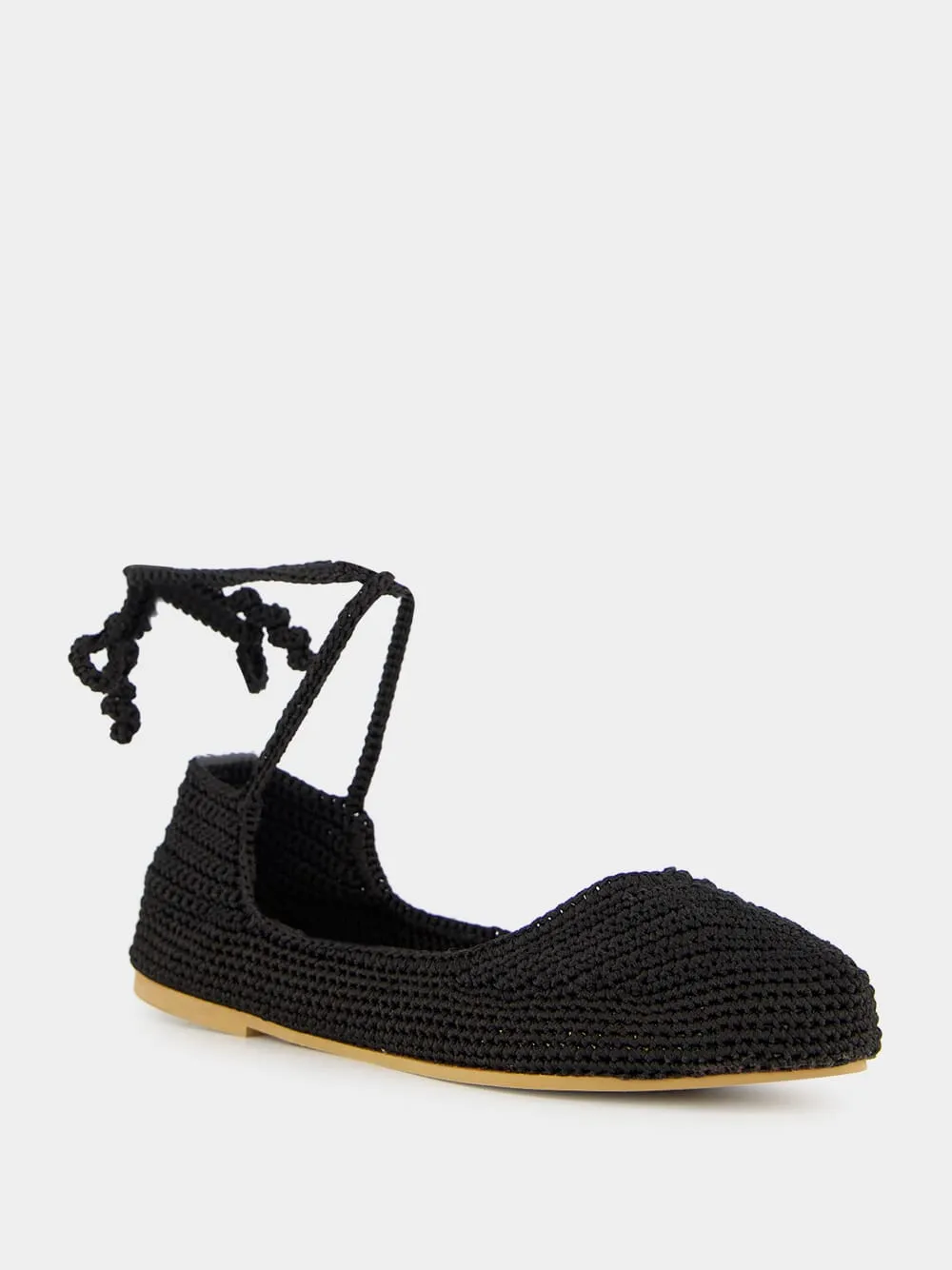 Black High Crochet Ballerina sold by Fashion Clinic product image thumbnail 2