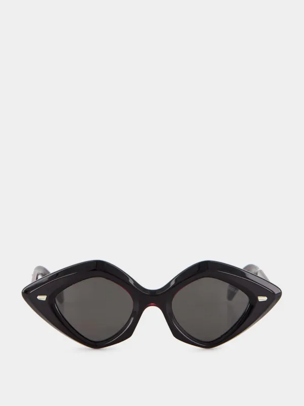 Black on Pink 9126 Oversize Sunglasses sold by Fashion Clinic