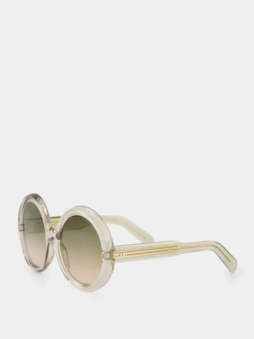 Sand Beige 1412 Round Sunglasses sold by Fashion Clinic product image thumbnail 4