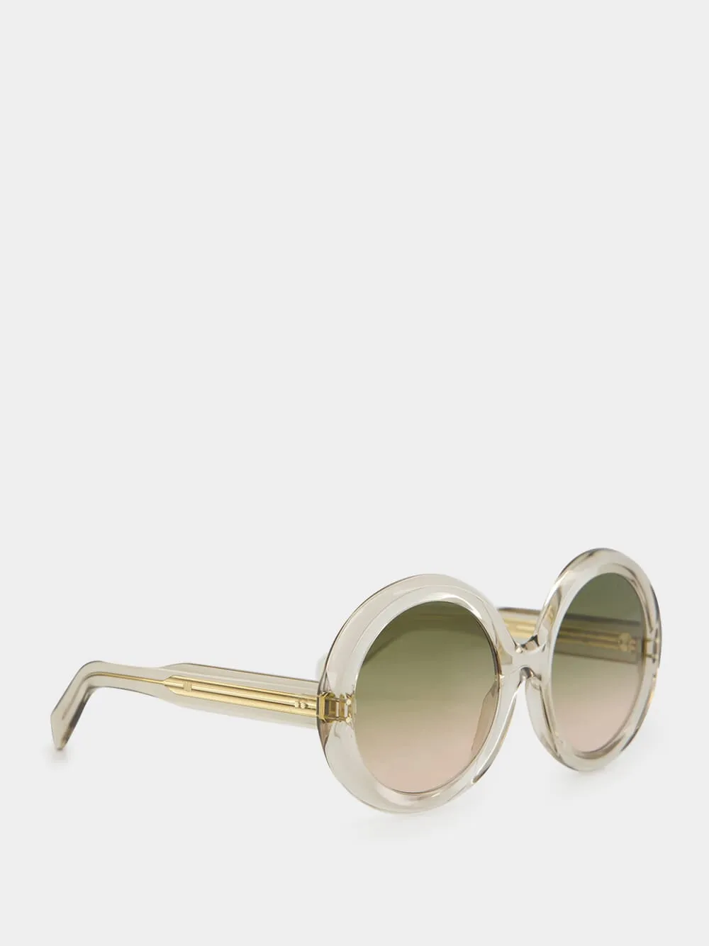 Sand Beige 1412 Round Sunglasses sold by Fashion Clinic product image thumbnail 3