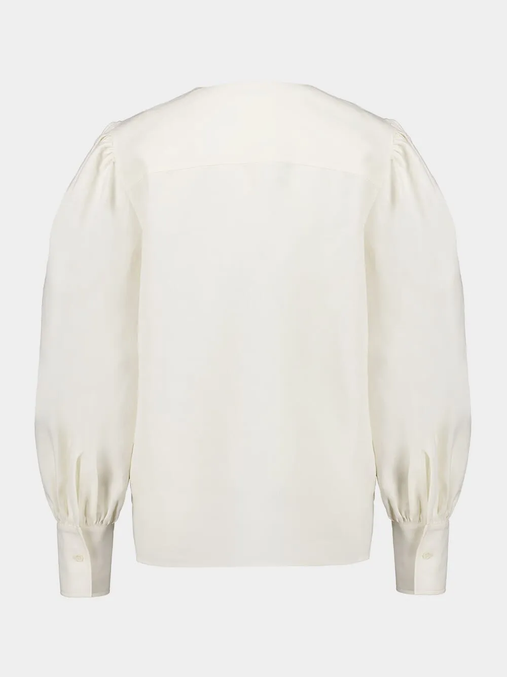 Off-White Balloon Sleeve Lace-Up Shirt sold by Fashion Clinic product image thumbnail 2