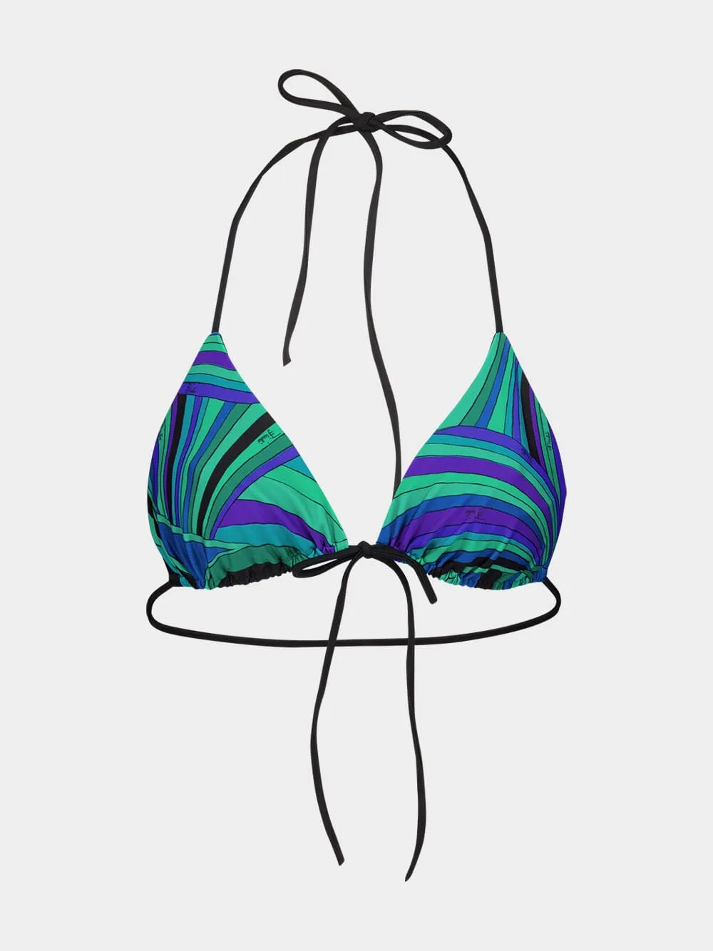 Emerald Iride Print Triangle Bikini Top sold by Fashion Clinic
