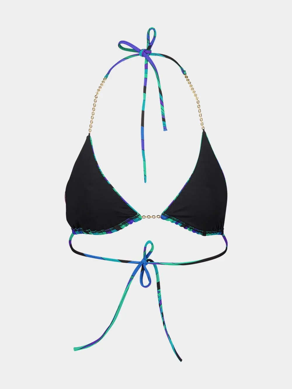 Emerald Iride Print Chain Bikini Top sold by Fashion Clinic product image thumbnail 3