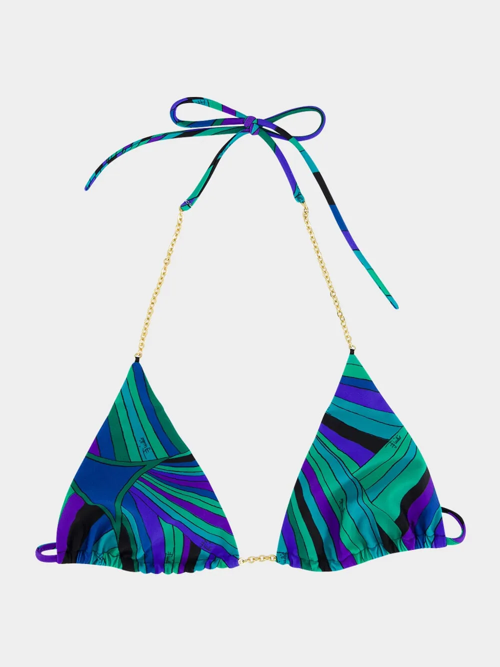Emerald Iride Print Chain Bikini Top sold by Fashion Clinic product image thumbnail 4