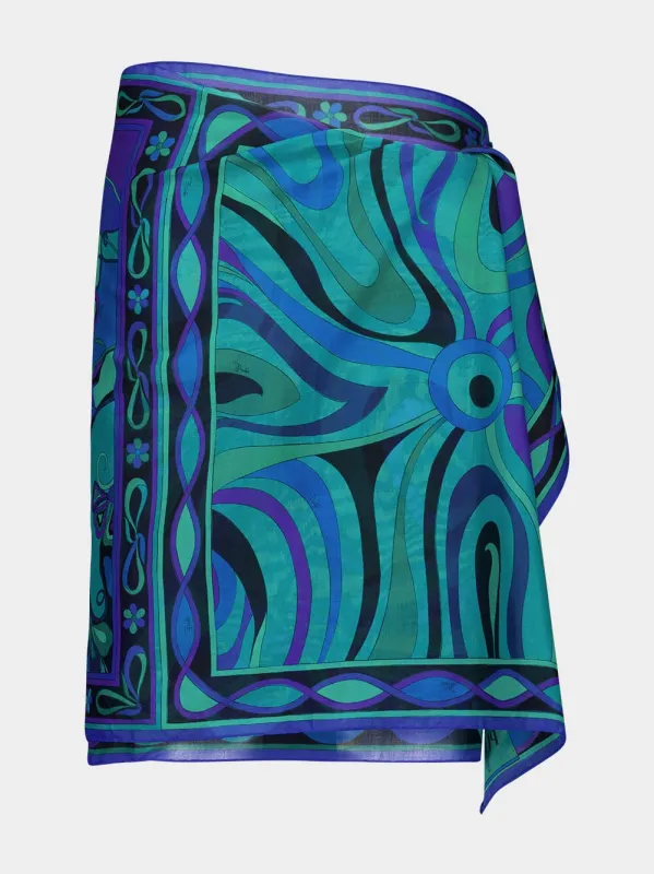 Emerald Mixed Prints Cotton Sarong sold by Fashion Clinic