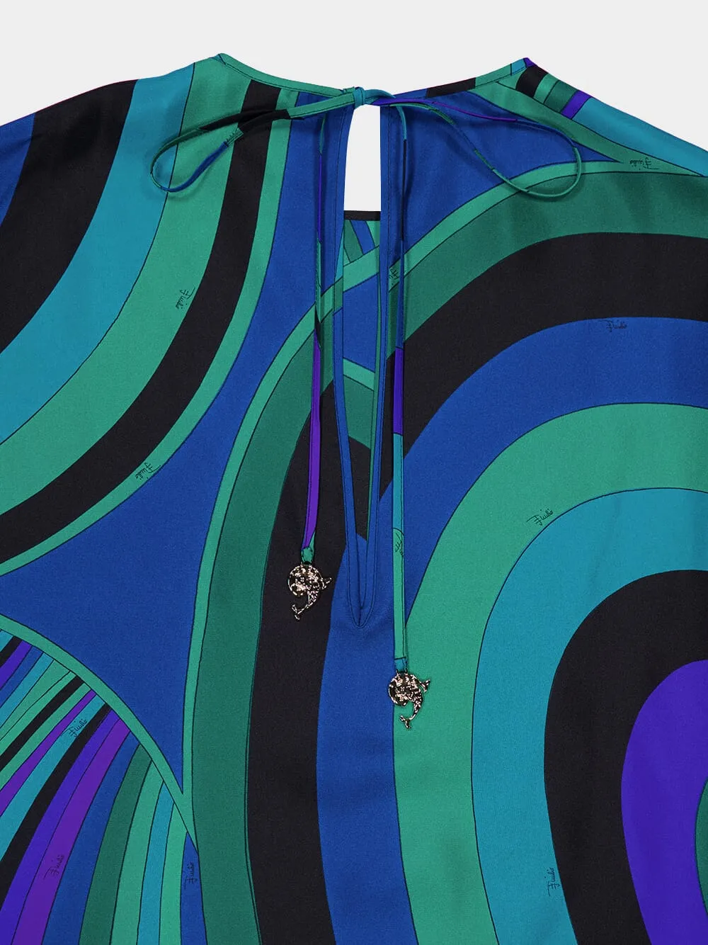 Emerald Iride Print Silk Kaftan sold by Fashion Clinic product image thumbnail 4
