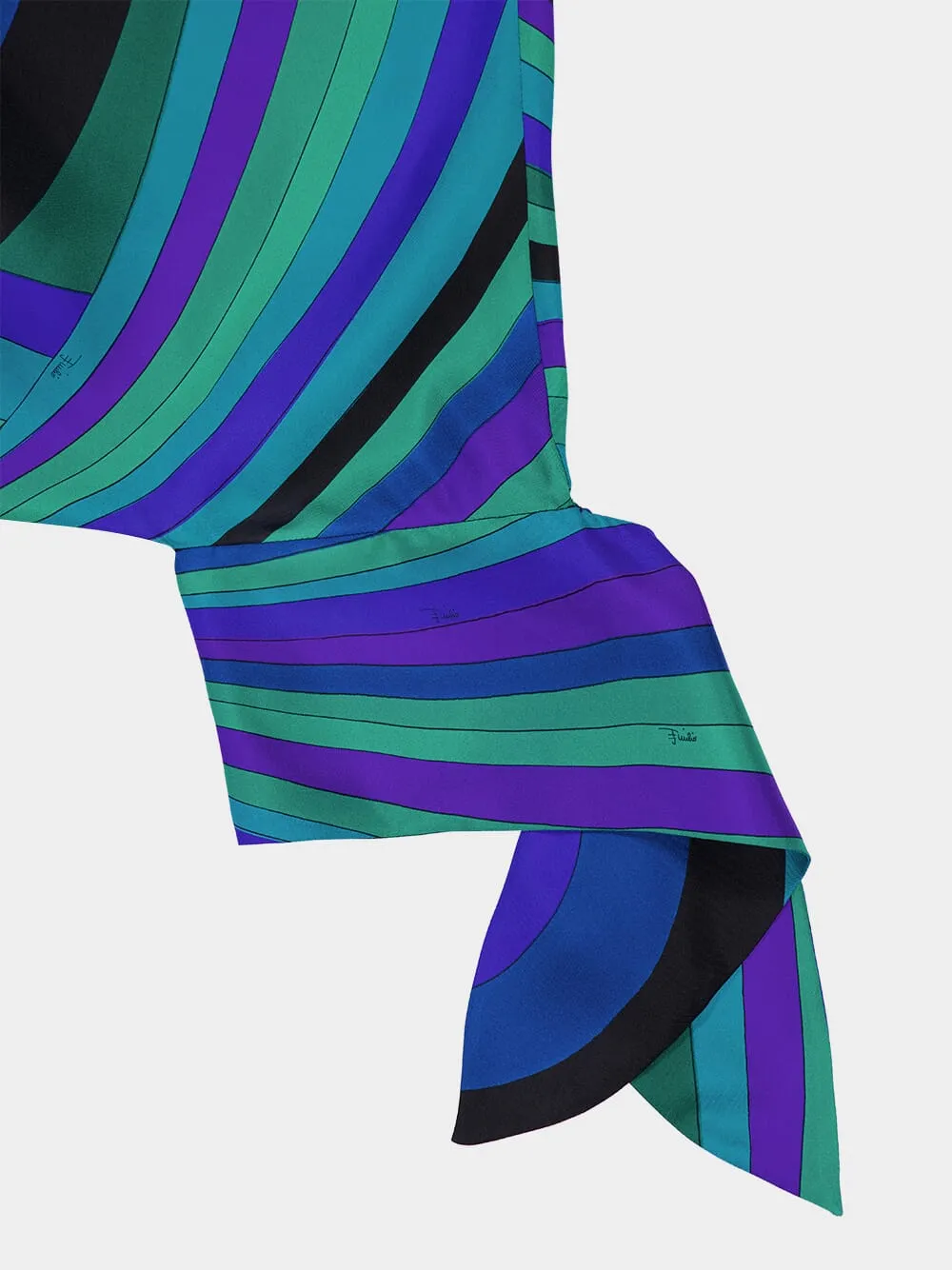 Emerald Iride Print Silk Kaftan sold by Fashion Clinic product image thumbnail 3