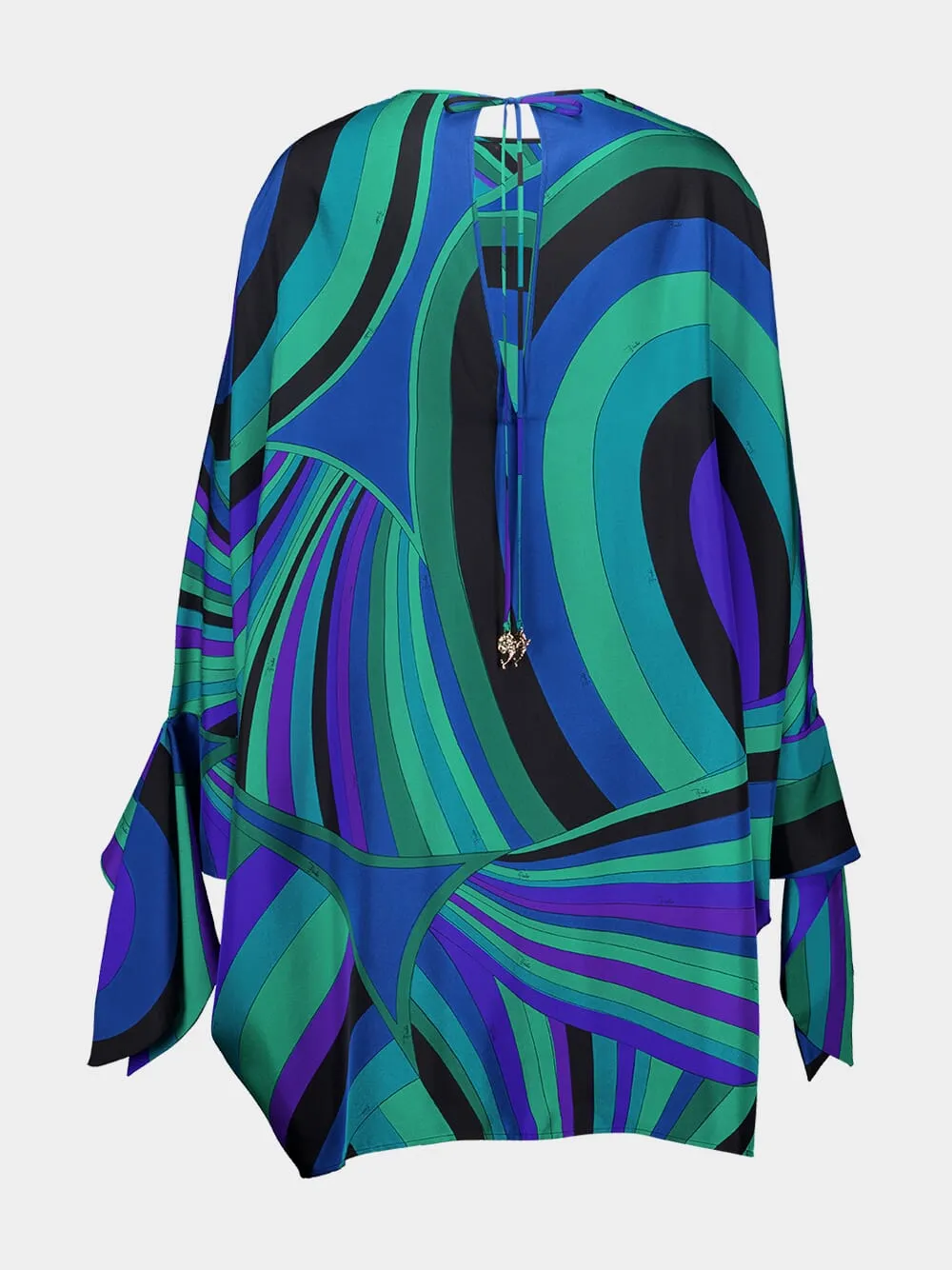 Emerald Iride Print Silk Kaftan sold by Fashion Clinic product image thumbnail 2