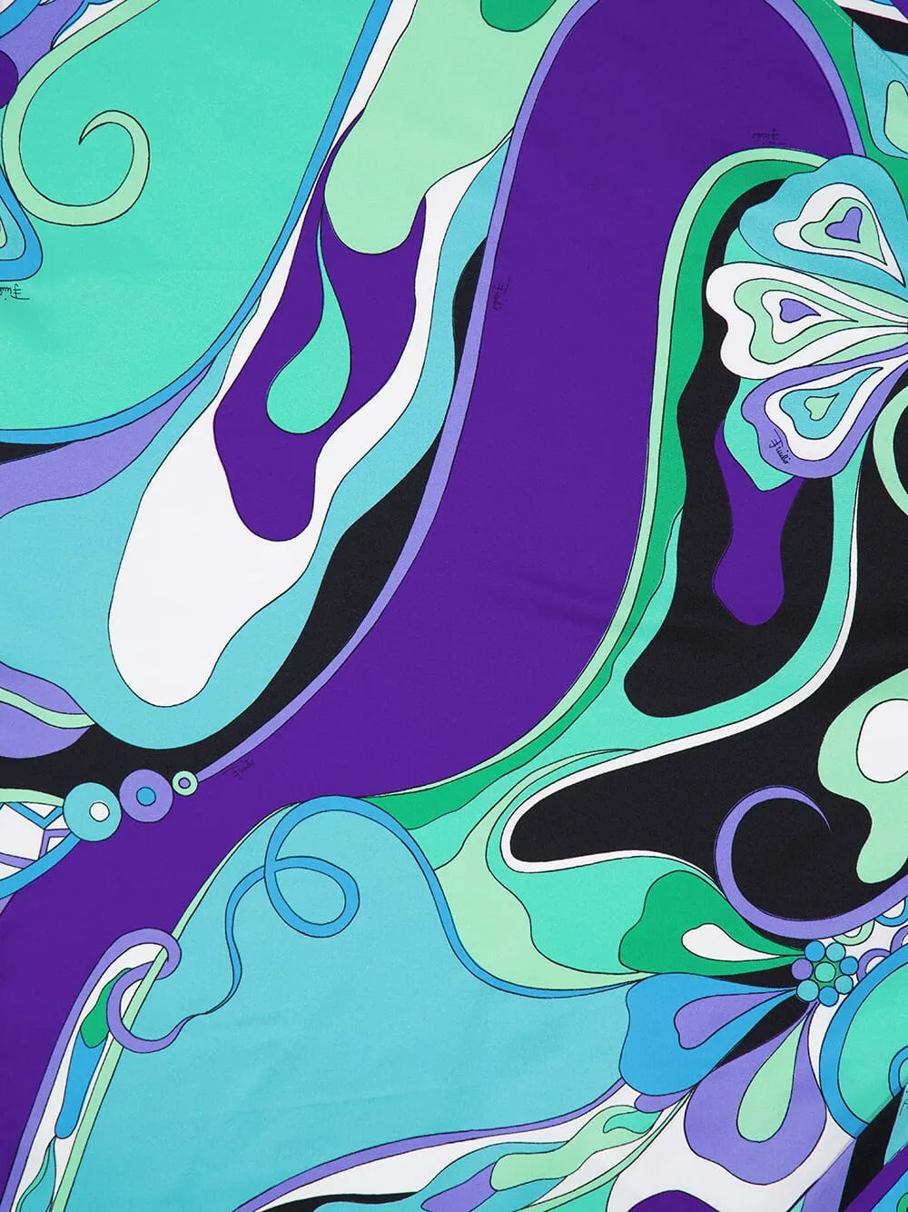 Green and Lilac Halter Silk Twill Top sold by Fashion Clinic product image thumbnail 4