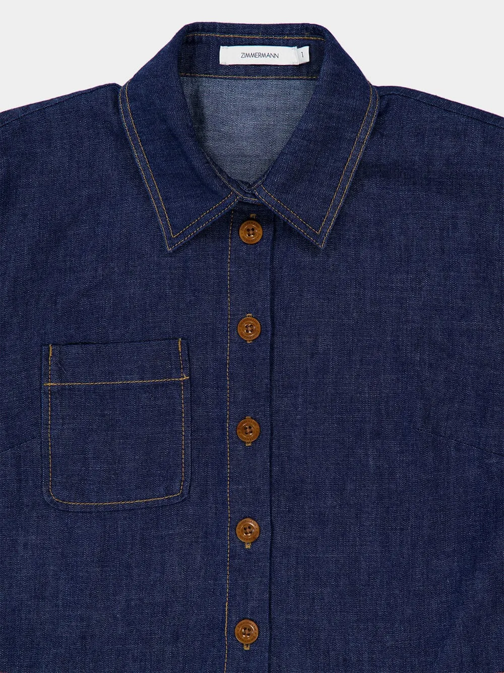 Atlantic Blue Rhiannon Fringe Cropped Shirt sold by Fashion Clinic product image thumbnail 3