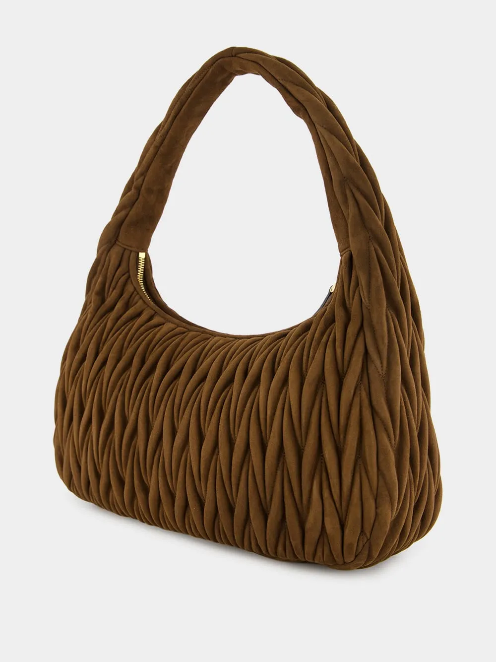 Cocoa Brown Wander Matelassé Suede Bag sold by Fashion Clinic product image thumbnail 4