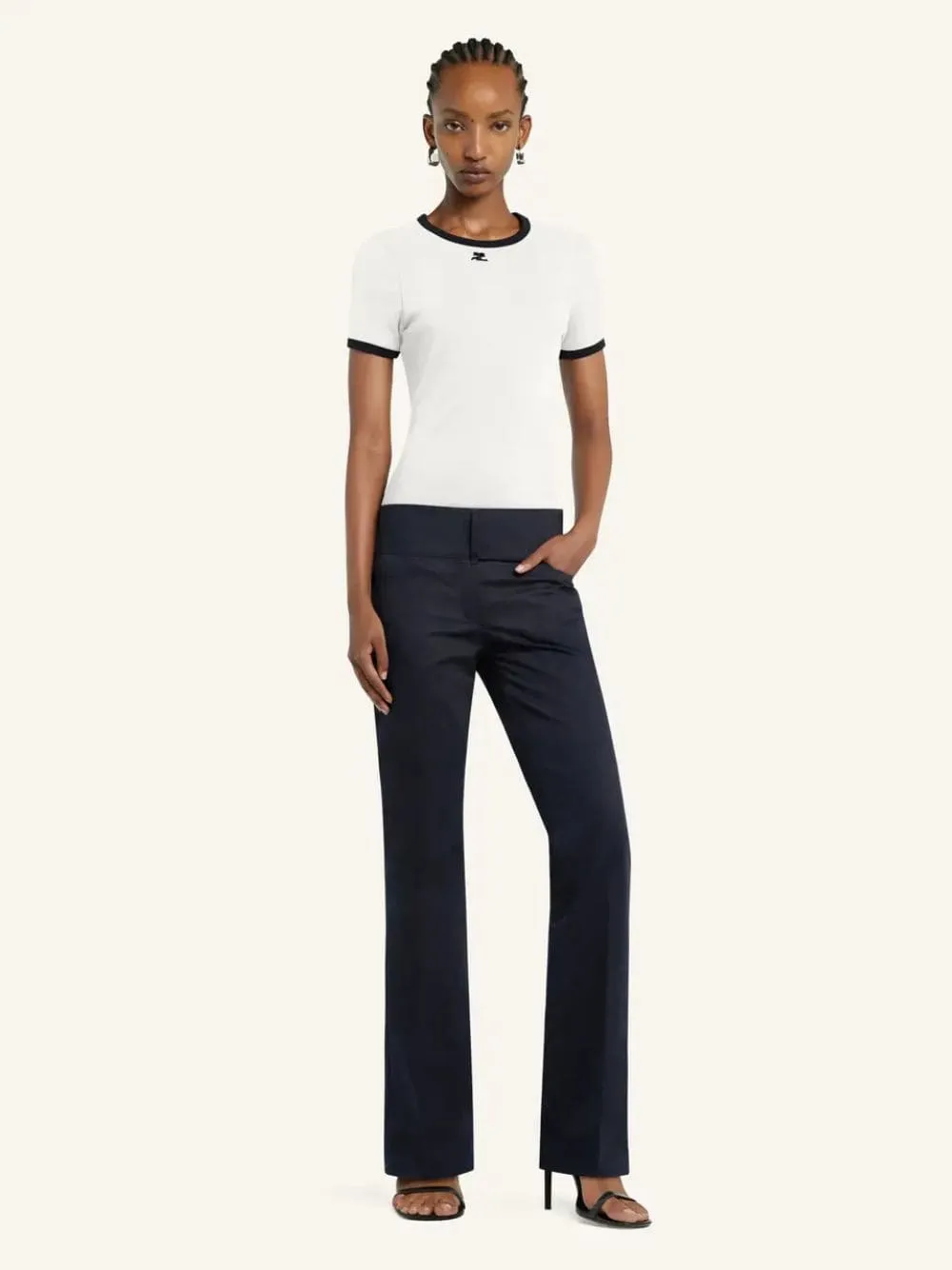 Heritage White and Navy T-Shirt sold by Fashion Clinic product image thumbnail 2