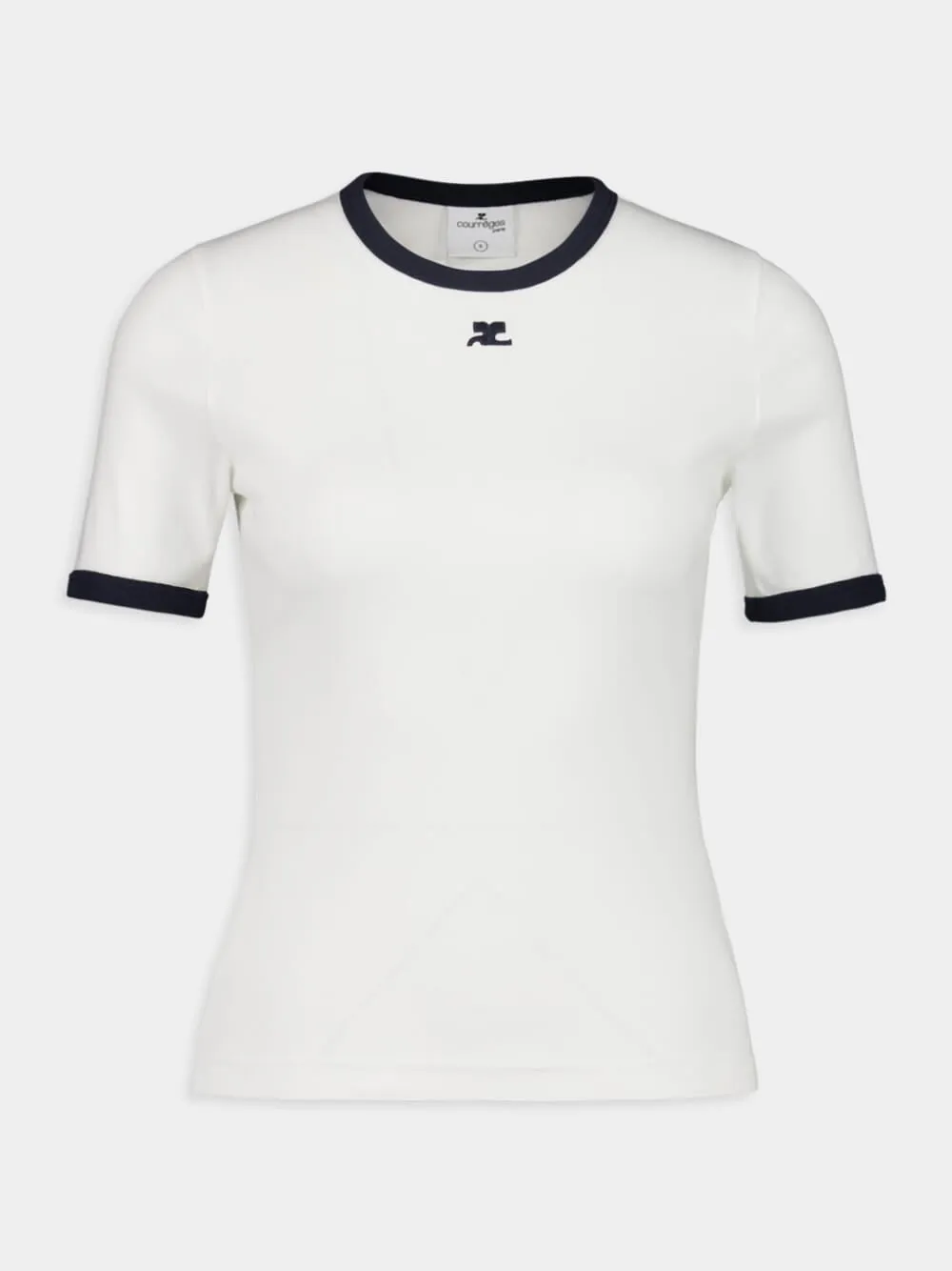 Heritage White and Navy T-Shirt sold by Fashion Clinic