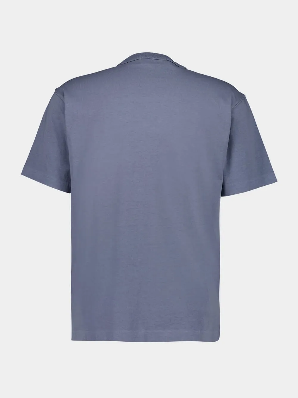 Dark Blue Organic Cotton T-Shirt with Logo Embroidery sold by Fashion Clinic product image thumbnail 2
