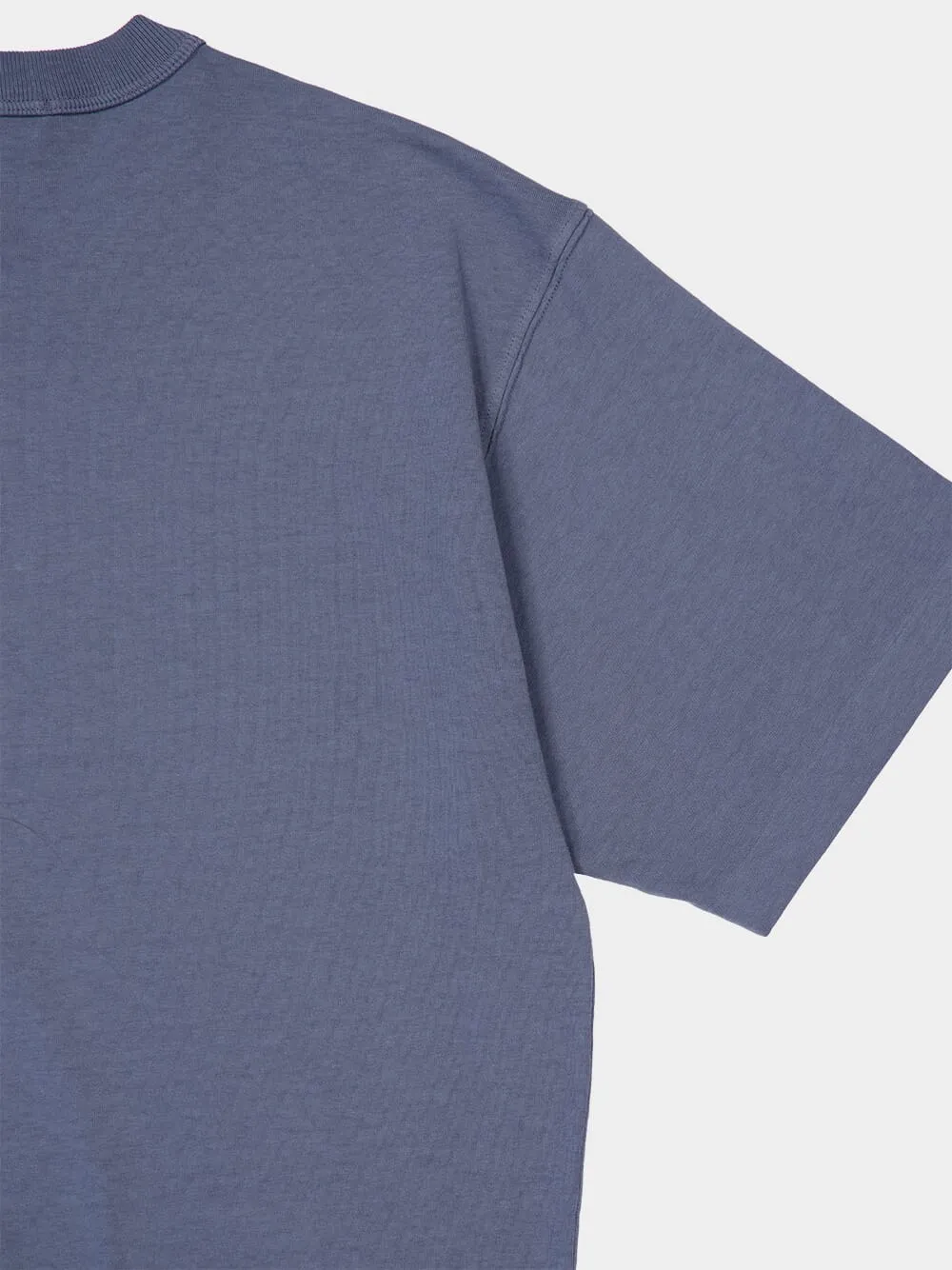 Dark Blue Organic Cotton T-Shirt with Logo Embroidery sold by Fashion Clinic product image thumbnail 4