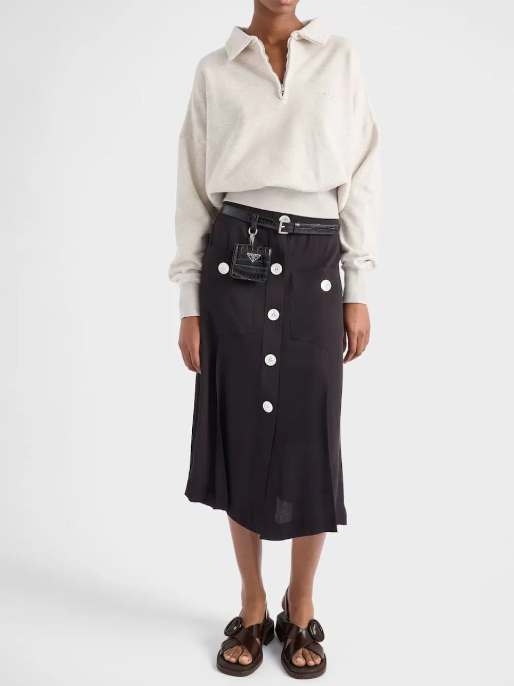 Sienna Brown Brushed Leather Sandals with Buckle sold by Fashion Clinic product image thumbnail 2