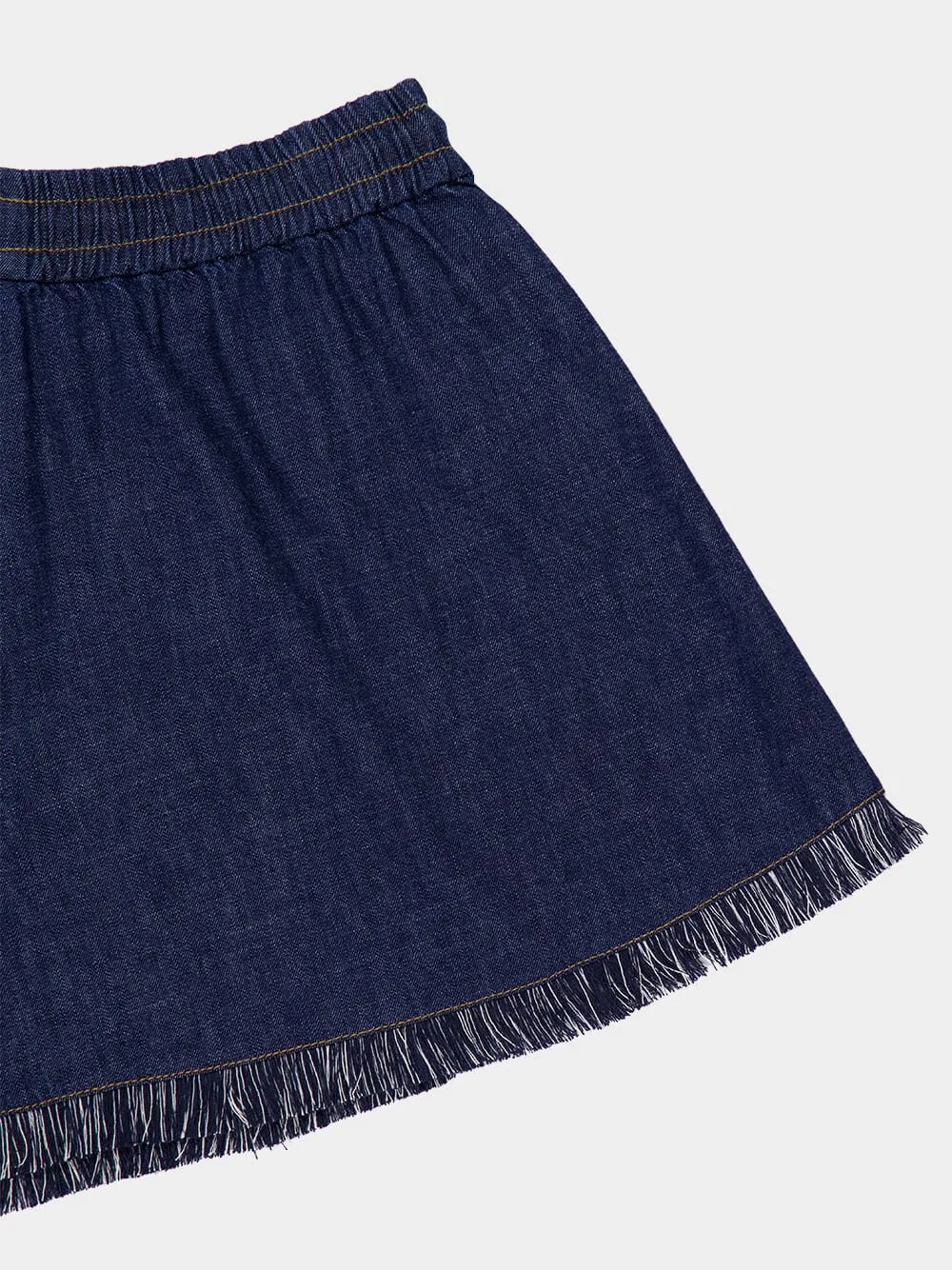 Atlantic Blue Mini Shorts with Rhiannon Fringe sold by Fashion Clinic product image thumbnail 4