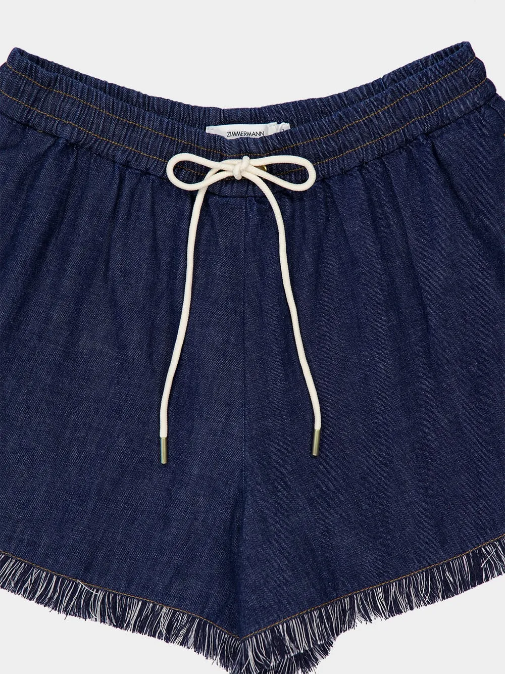 Atlantic Blue Mini Shorts with Rhiannon Fringe sold by Fashion Clinic product image thumbnail 3