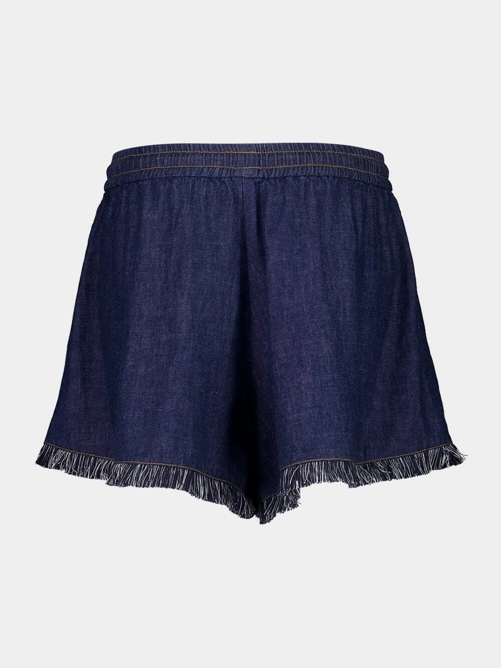 Atlantic Blue Mini Shorts with Rhiannon Fringe sold by Fashion Clinic product image thumbnail 2