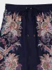 Navy Blue Midi Skirt with Rhiannon Scallop sold by Fashion Clinic