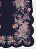 Navy Blue Midi Skirt with Rhiannon Scallop sold by Fashion Clinic