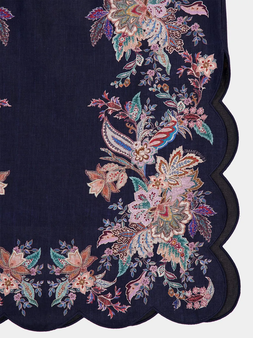 Navy Blue Midi Skirt with Rhiannon Scallop sold by Fashion Clinic product image thumbnail 4