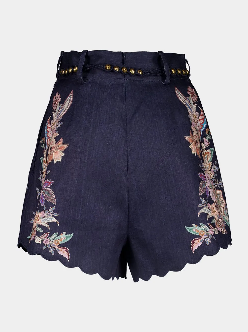 Navy Casual Fit Shorts with Rhiannon Tuck sold by Fashion Clinic product image thumbnail 2