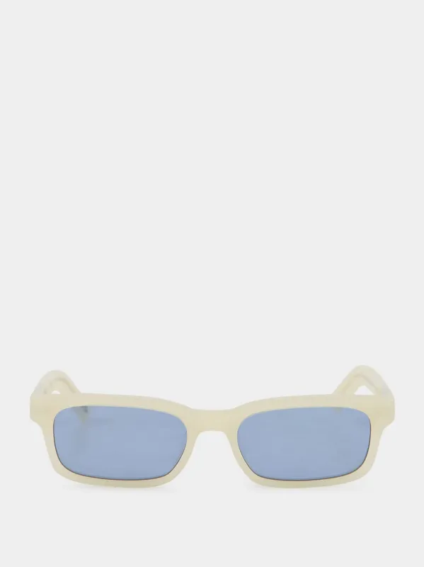 Gesto Cremoso Rectangular Sunglasses sold by Fashion Clinic