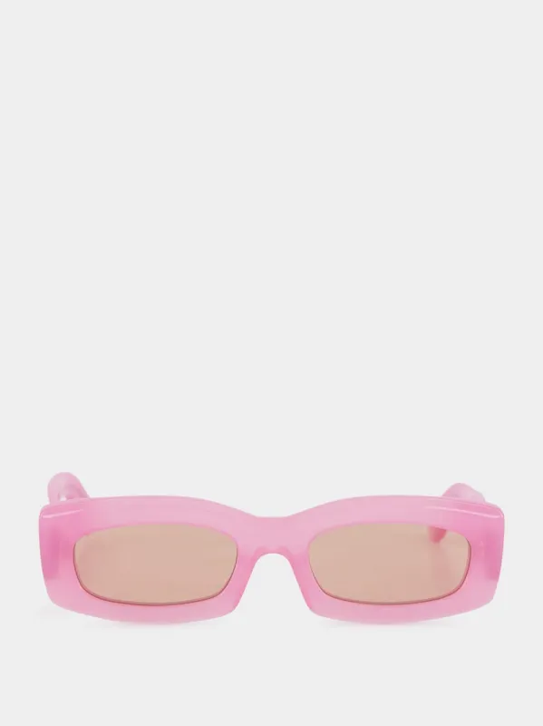 Zaga Pink Rectangular Sunglasses sold by Fashion Clinic