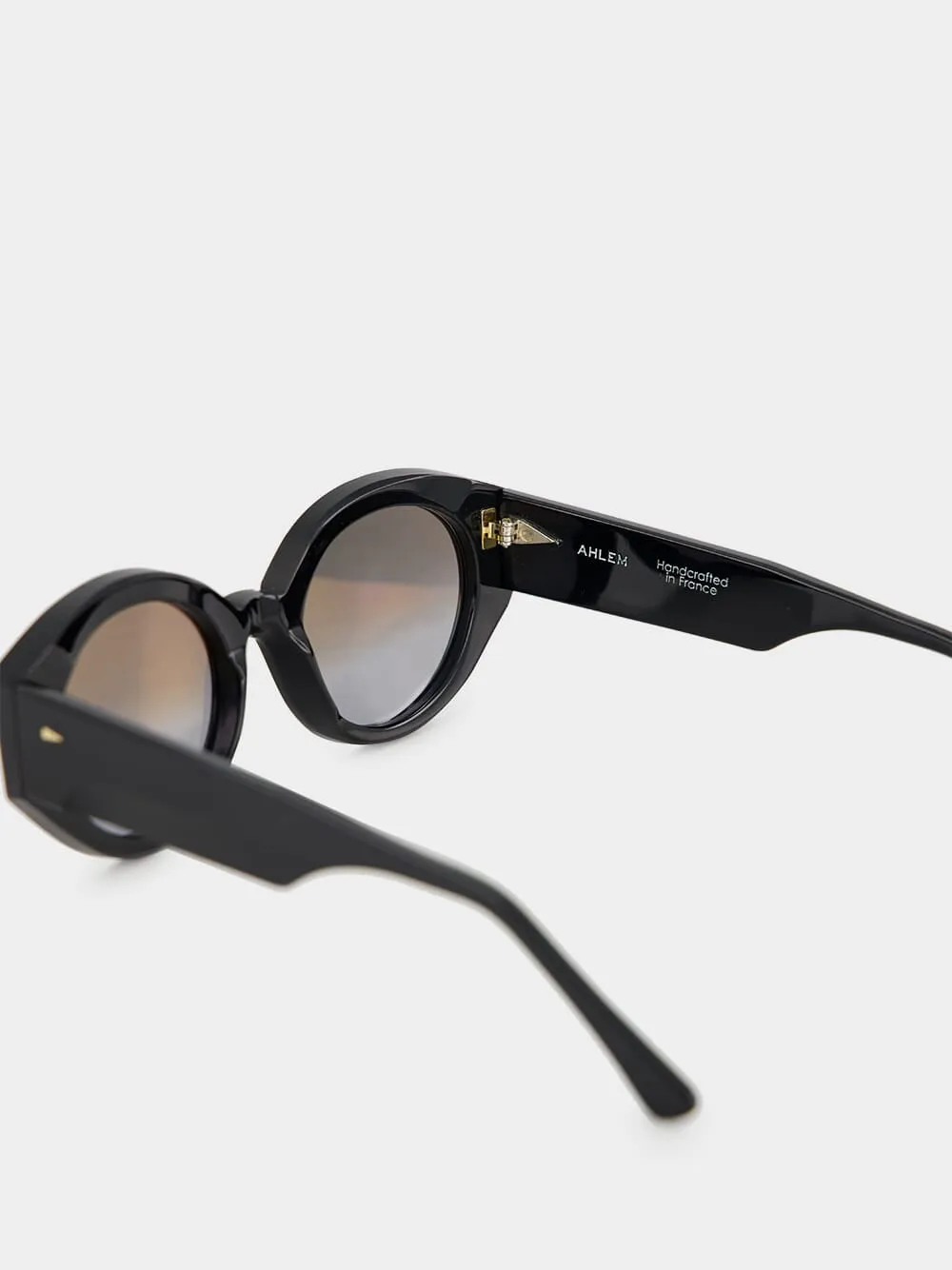 Black and Grey Gradient Art Deco Sunglasses sold by Fashion Clinic product image thumbnail 4