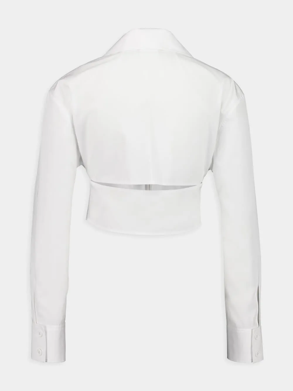 Heritage White 2-Pocket Poplin Cropped Shirt sold by Fashion Clinic product image thumbnail 3