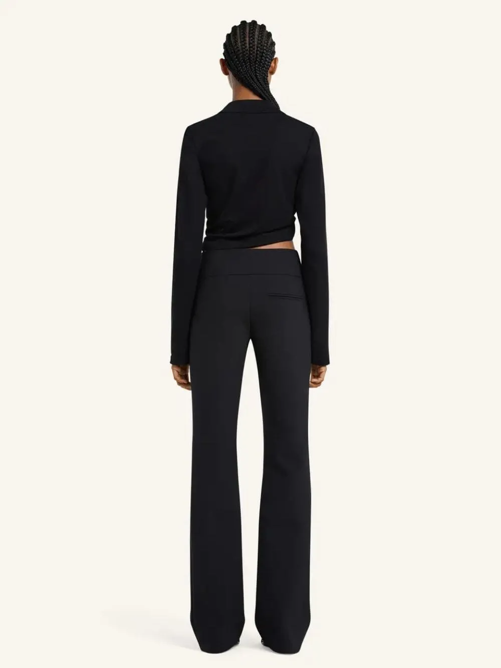 Black Twist Piqué Cropped Polo sold by Fashion Clinic product image thumbnail 4