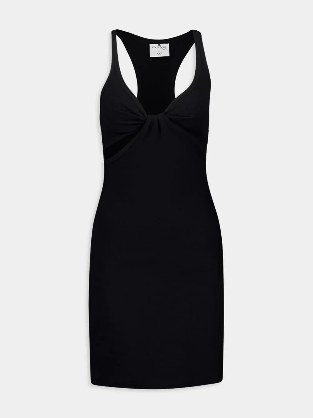 Black Twist 90's Rib Dress sold by Fashion Clinic product image thumbnail 2