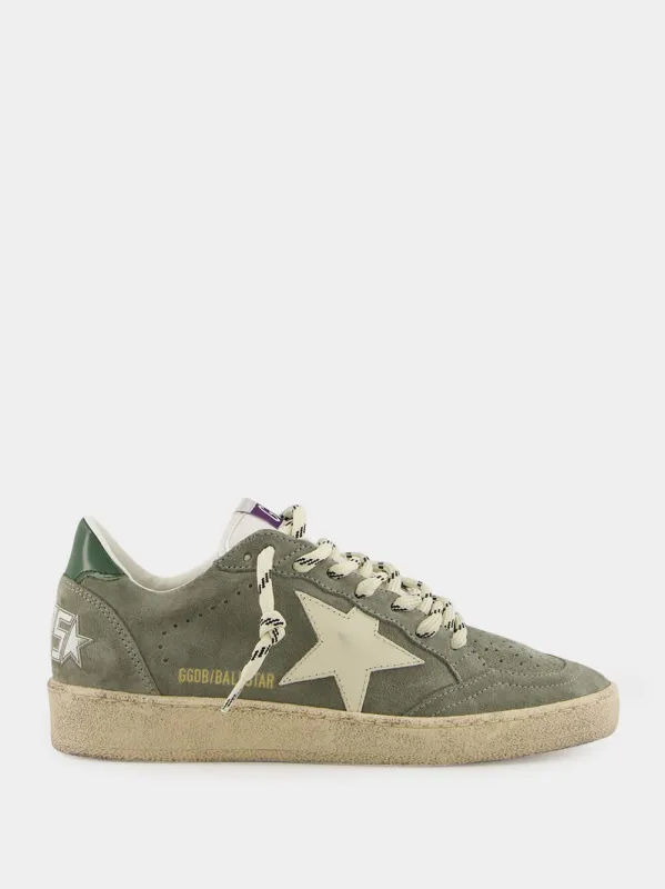 Green Ballstar Suede and Leather Star Sneakers sold by Fashion Clinic