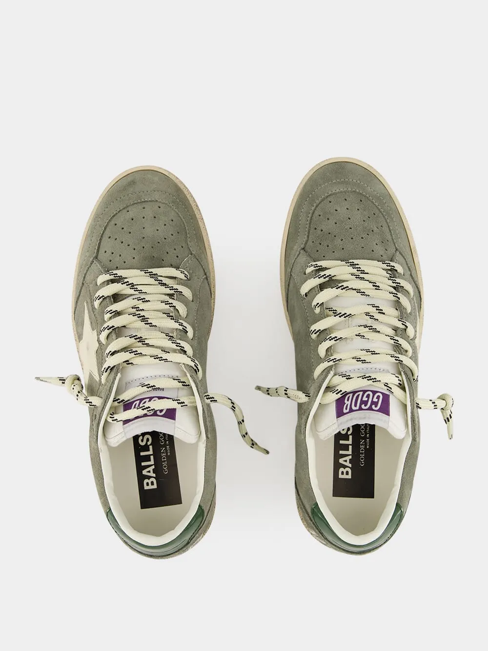 Green Ballstar Suede and Leather Star Sneakers sold by Fashion Clinic product image thumbnail 4