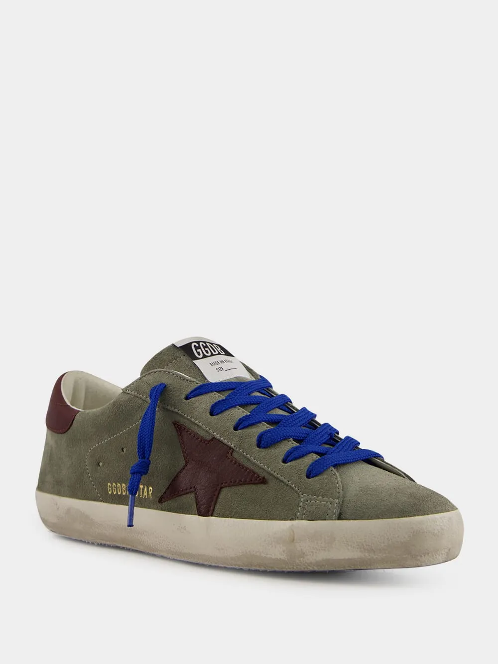 Dark Green Suede Superstar Sneakers with Brown Star sold by Fashion Clinic product image thumbnail 2