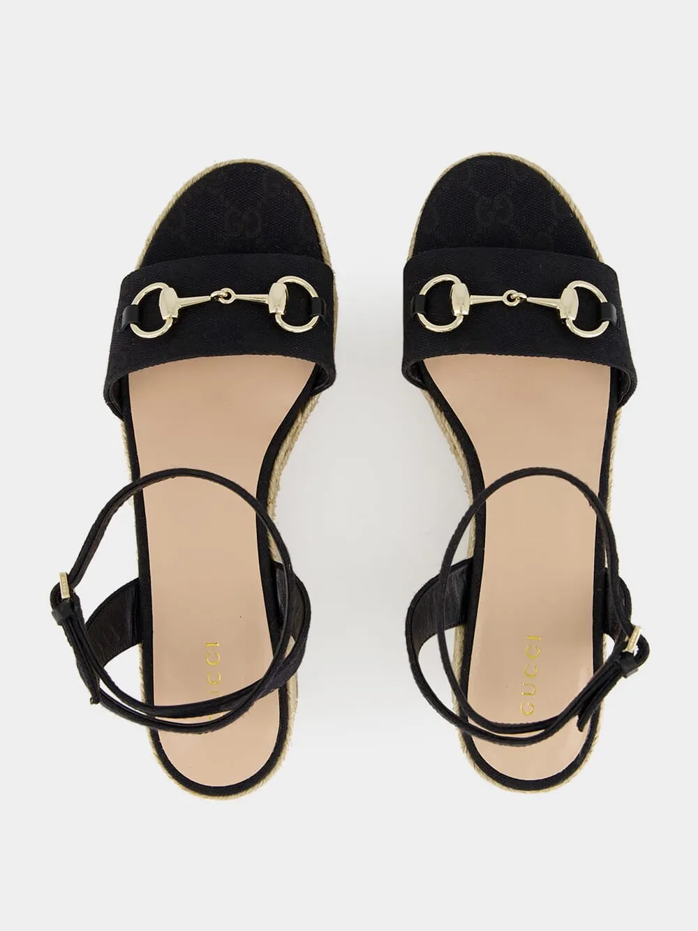 Black GG Canvas Espadrille with Horsebit sold by Fashion Clinic product image thumbnail 4