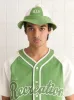 Paneled Grandfather Hat in Green and White sold by Fashion Clinic