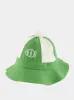 Paneled Grandfather Hat in Green and White sold by Fashion Clinic